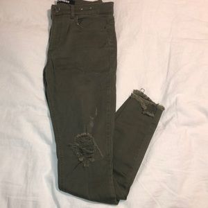 Army Green Express High Rise Jeggings